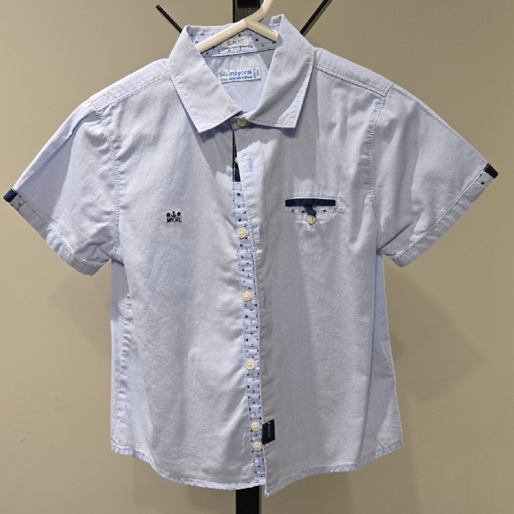 Mayoral Boys Light Blue Casual Button Down Shirt